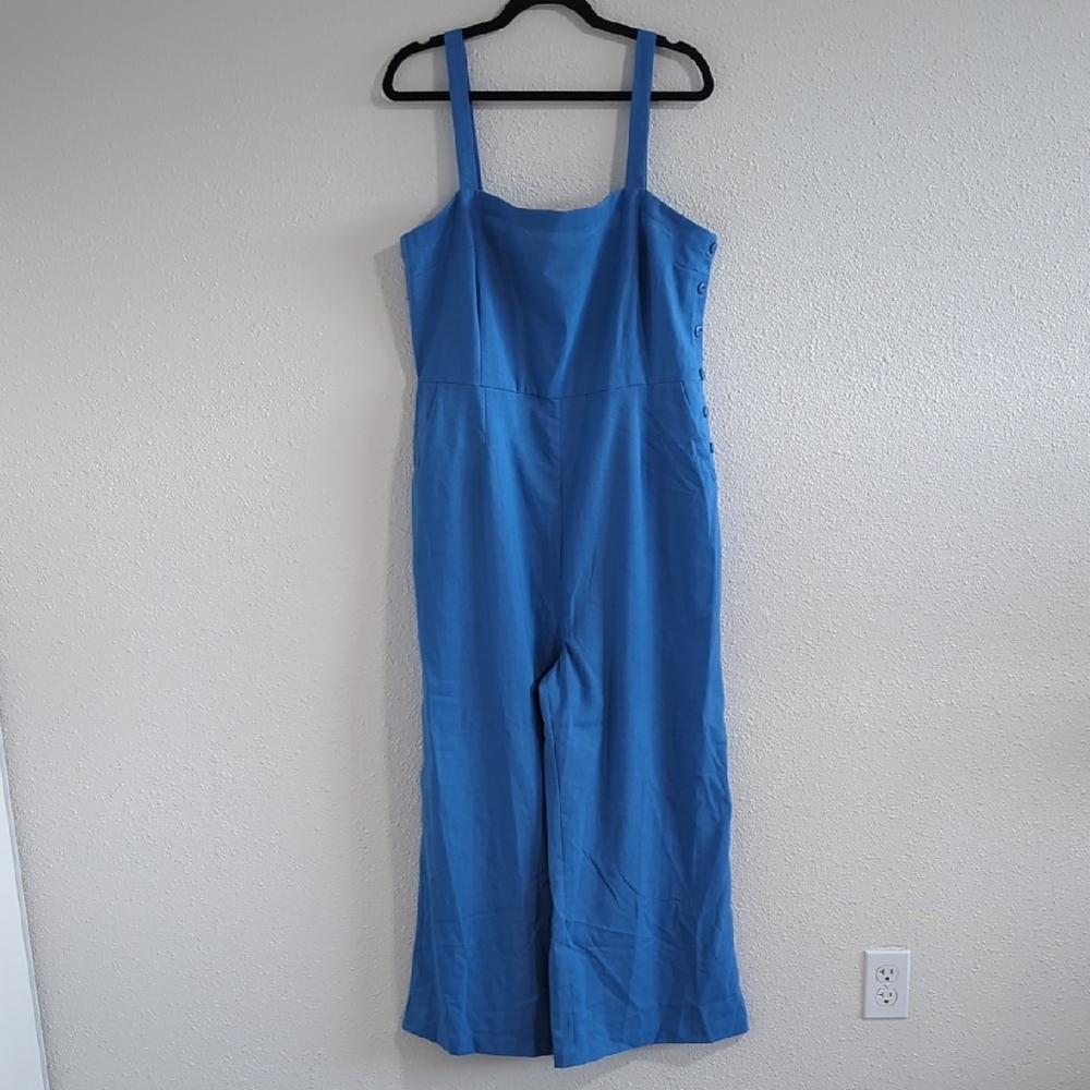 Modcloth Blue Jumpsuit with side buttons - Size XL